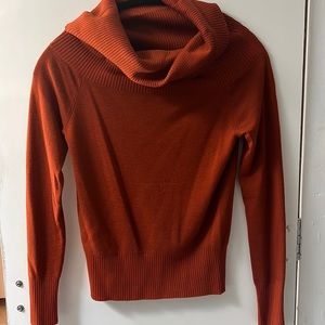 W by Worth off the shoulder rust sweater.